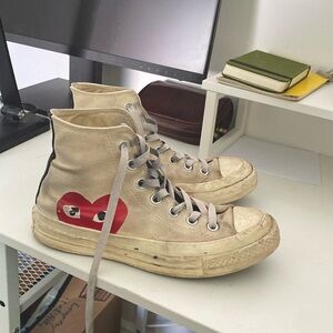 Comme de garcons converse high tops - fair condition size 7 womens